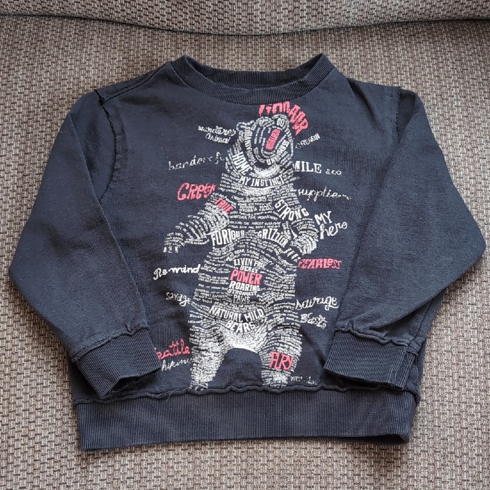 Zara Black Graphic Sweatshirt